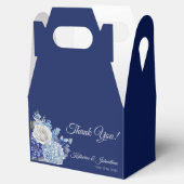 Watercolor Blue Blume Bouquet-Wedding Vielen Dank Geschenkschachtel (Geöffnet)