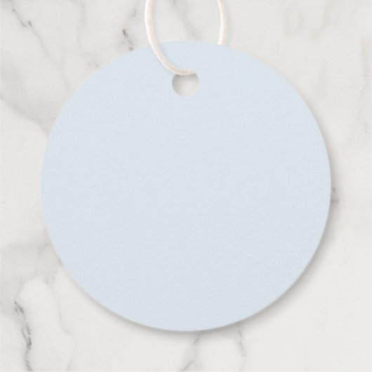 Watercolor Blue Bow Baptism Geschenkanhänger (Rückseite)