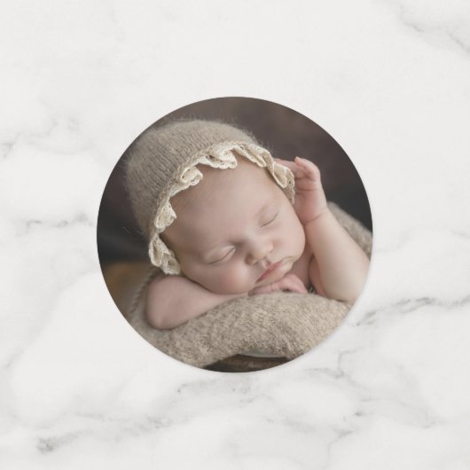 Watercolor Blue Bow Baptism Table Konfetti (Klein Vorderseite)