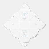 Watercolor Blue Bow Baptism Take Out Geschenkschachtel (Ungefaltet)