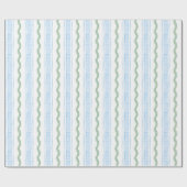 Watercolor Blue Bow Fruchtgarland Weihnachten Geschenkpapier (Flach)