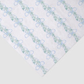 Watercolor Blue Bow Garland Weihnachten Seidenpapier (Ausschnitt)