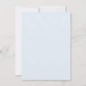 Watercolor Blue Bow Taufe Einladung (Rückseite)