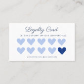 Watercolor Blue Bow Utensils Cooking Bakery Treuekarte (Rückseite)