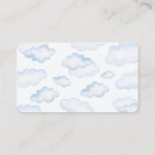 Watercolor Blue Cloud Baby Duschbücher für Baby Begleitkarte (Rückseite)