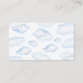 Watercolor Blue Cloud Baby Duschbücher für Baby Begleitkarte (Rückseite)