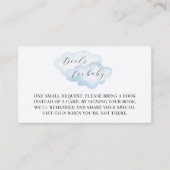 Watercolor Blue Cloud Baby Duschbücher für Baby Begleitkarte (Vorderseite)