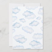 Watercolor Blue Cloud Baby Dusche danke Karten (Rückseite)