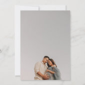 Watercolor Blue Cloud Baby Dusche Foto Einladung (Rückseite)