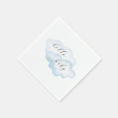 Watercolor Blue Cloud Baby Dusche Serviette (Ecke)