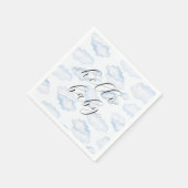 Watercolor Blue Cloud Baby Dusche Serviette (Ecke)