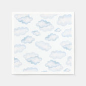 Watercolor Blue Cloud Baby Dusche Serviette (Vorderseite)
