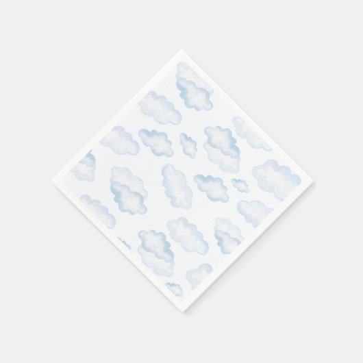 Watercolor Blue Cloud Baby Dusche Serviette (Ecke)