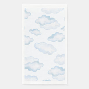 Watercolor Blue Cloud Baby Dusche Serviette