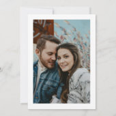 Watercolor Blue Coastal Wedding | Romantic Beach Save The Date (Rückseite)