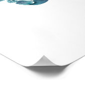 Watercolor Blue Crab Crustaceanca Poster (Ecke)