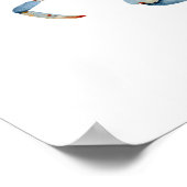 Watercolor Blue Crab Poster (Ecke)