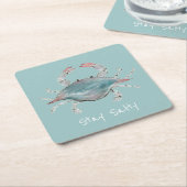 Watercolor Blue Crab Rechteckiger Pappuntersetzer (angewinkelt)