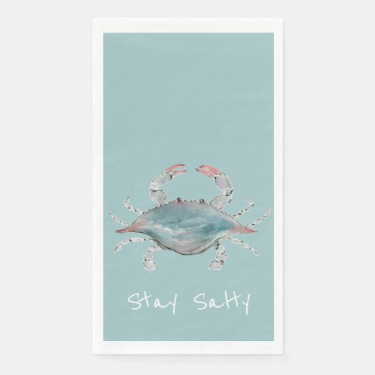Watercolor Blue Crab Serviette (Vorderseite)