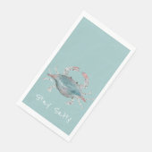 Watercolor Blue Crab Serviette (Ecke)