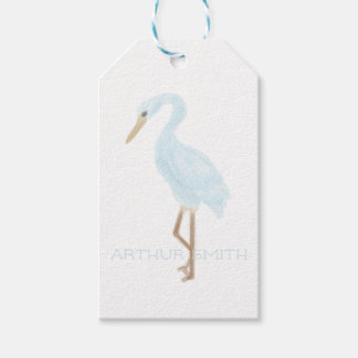 Watercolor Blue Crane Geschenkanhänger