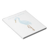 Watercolor Blue Crane Notizblock (angewinkelt)