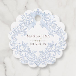  watercolor blue crest wedding geschenkanhänger