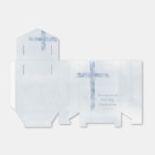 watercolor blue cross First Communion Geschenkschachtel (Ungefaltet)