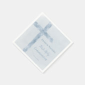 watercolor blue cross  First Communion  Serviette (Ecke)