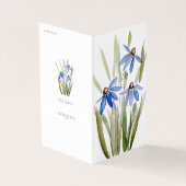 Watercolor Blue Daisis Grußkarte (Vorderseite)