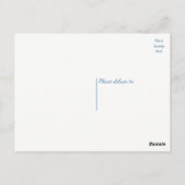 Watercolor Blue Danke Nautical Ship Anchor Postkarte (Rückseite)