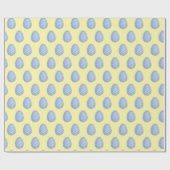 watercolor blue easter egg Wrapping Paper Geschenkpapier (Flach)