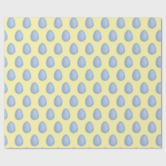 watercolor blue easter egg Wrapping Paper Geschenkpapier (Flach)
