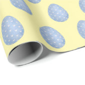 watercolor blue easter egg Wrapping Paper Geschenkpapier (Rolleneckpunkt)