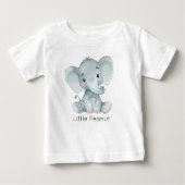 Watercolor Blue Elephant Baby T-shirt (Vorderseite)