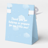 Watercolor Blue Elephant Boy Baby Dusche Vielen Da Geschenkschachtel (Rückseite)