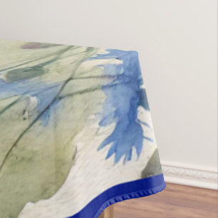 Watercolor Blue Floral Cornflower Deutschland   me Tischdecke