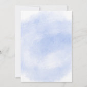 Watercolor Blue Floral Wedding Invitation Einladung (Rückseite)
