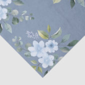 Watercolor Blue Floral Wedding Wrapping Paper  Seidenpapier (Detail)