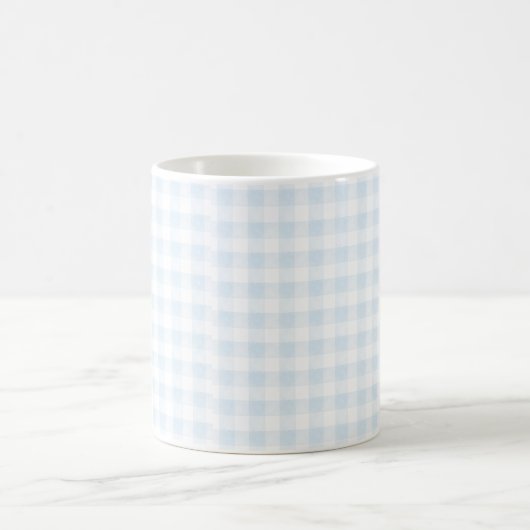 Watercolor Blue Gingham Coffee Tasse (Mittel)