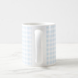 Watercolor Blue Gingham Coffee Tasse