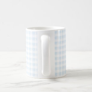 Watercolor Blue Gingham Coffee Tasse