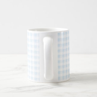 Watercolor Blue Gingham Coffee Tasse