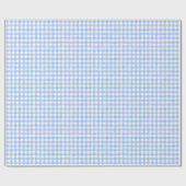 Watercolor Blue Gingham Geschenkpapier (Flach)