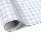 Watercolor Blue Gingham Geschenkpapier (Rolleneckpunkt)