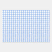 Watercolor Blue Gingham Geschenkpapier Set (Vorderseite)