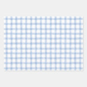 Watercolor Blue Gingham Geschenkpapier Set (Vorderseite 2)