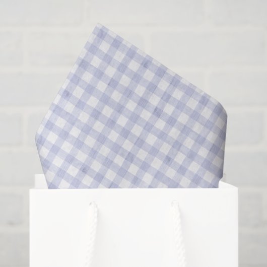 Watercolor Blue Gingham Seidenpapier (Geschenktüte)