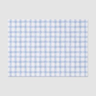 Watercolor Blue Gingham Seidenpapier