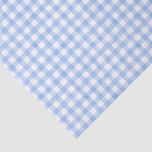 Watercolor Blue Gingham Seidenpapier (Ausschnitt)